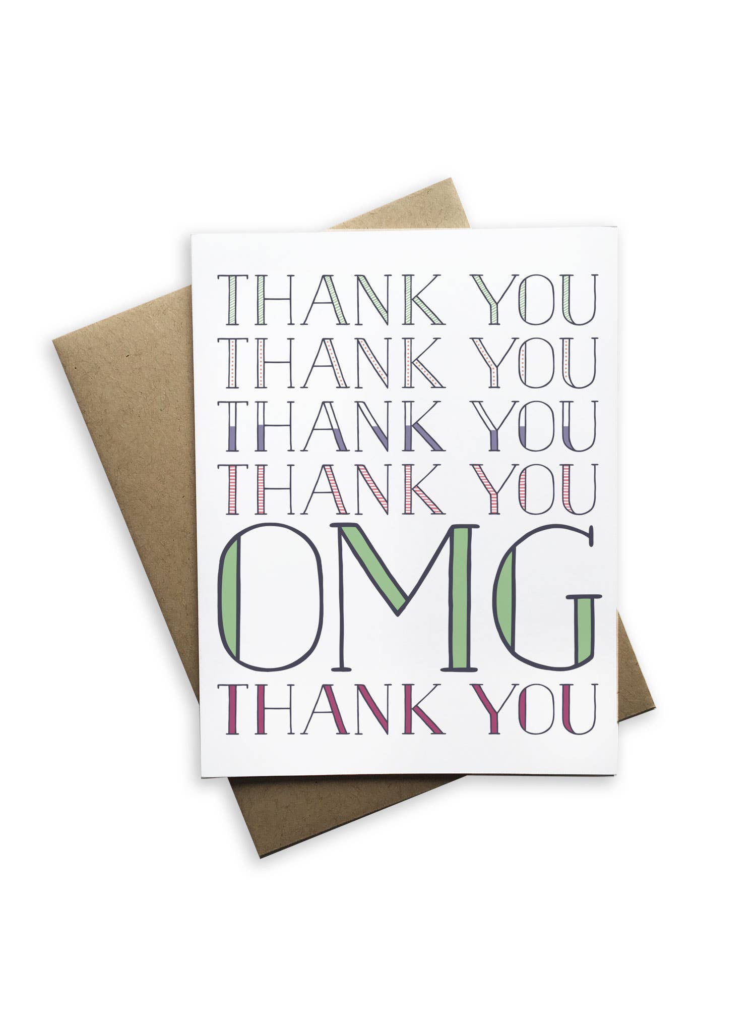OMG Thank You Greeting Card