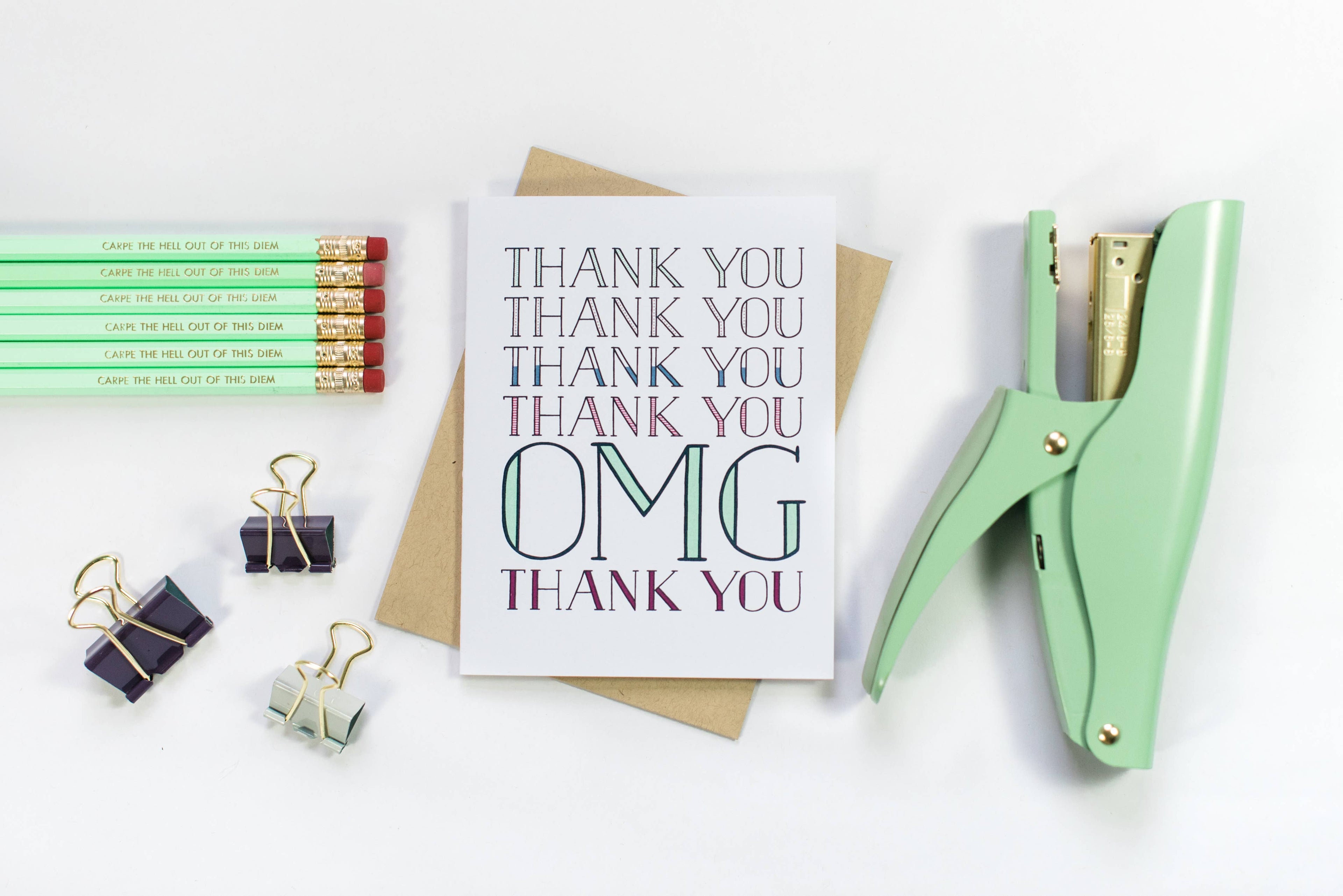 OMG Thank You Greeting Card