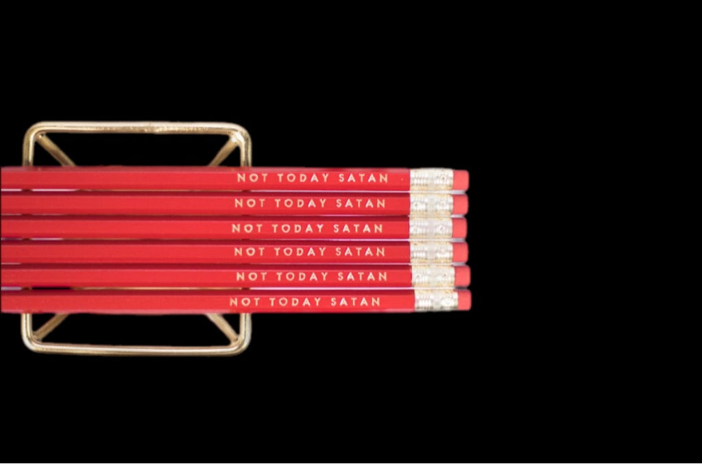 Not Today Satan Pencils set of 6