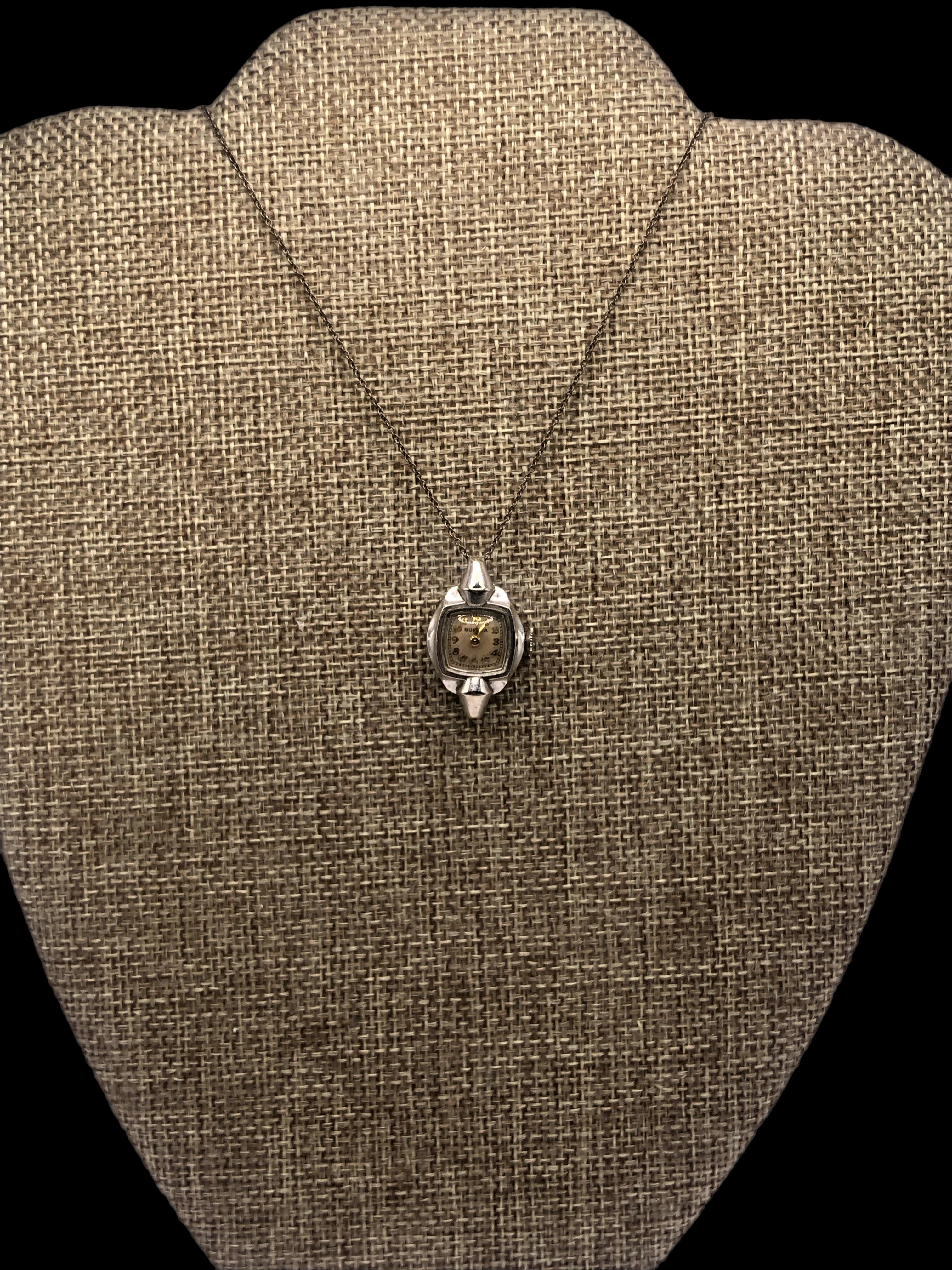 Bulova Pendant Clock necklace
