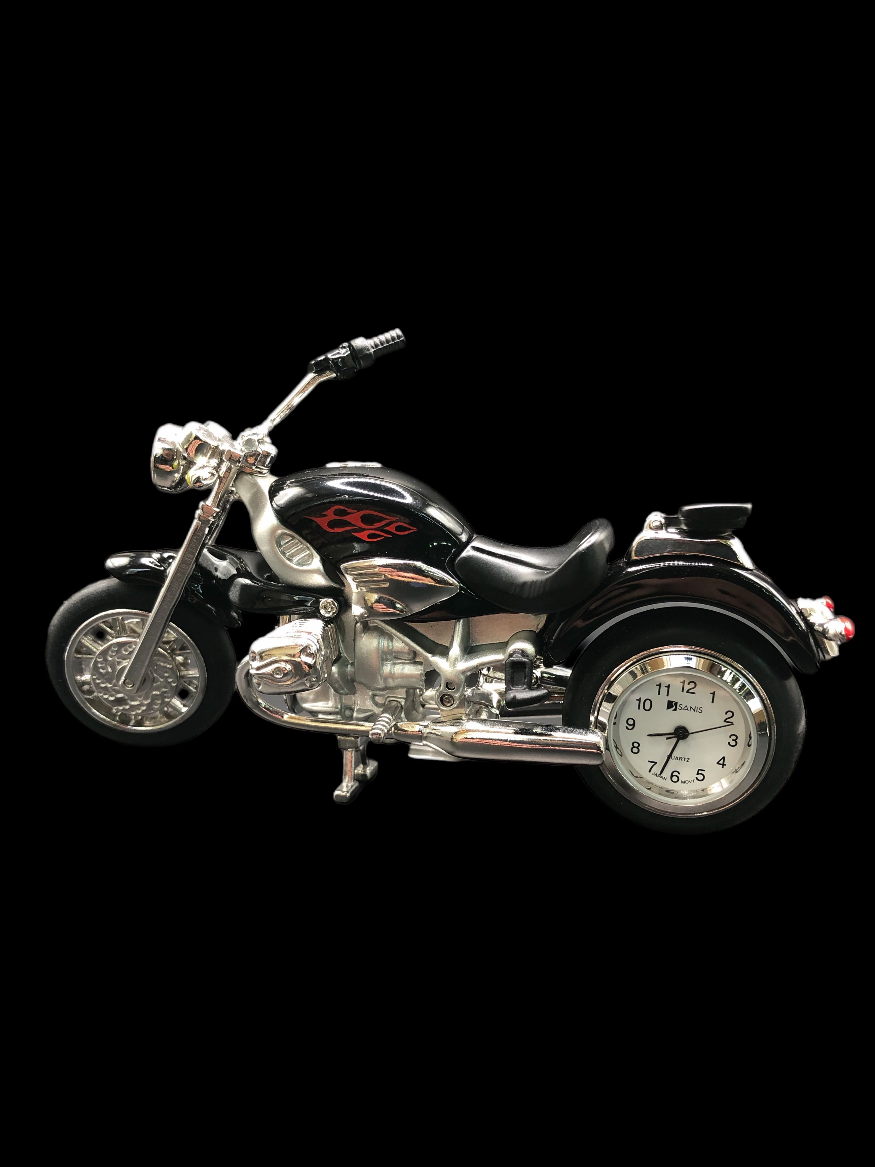 Black Motorcycle Clock