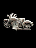 Silver Motorcycle Clock