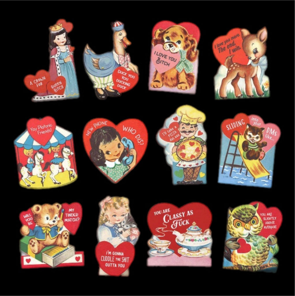 Set of 12 Vintage Valentine's Day Cards